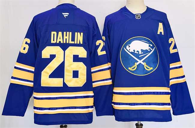 Mens Buffalo Sabres #26 Rasmus Dahlin Blue 2024-25 Stitched Jersey->buffalo sabres->NHL Jersey